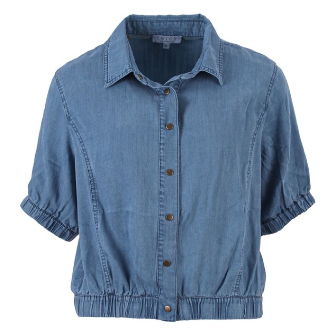 Enjoy Blouse bomber tencel 938024 licht demin blauw